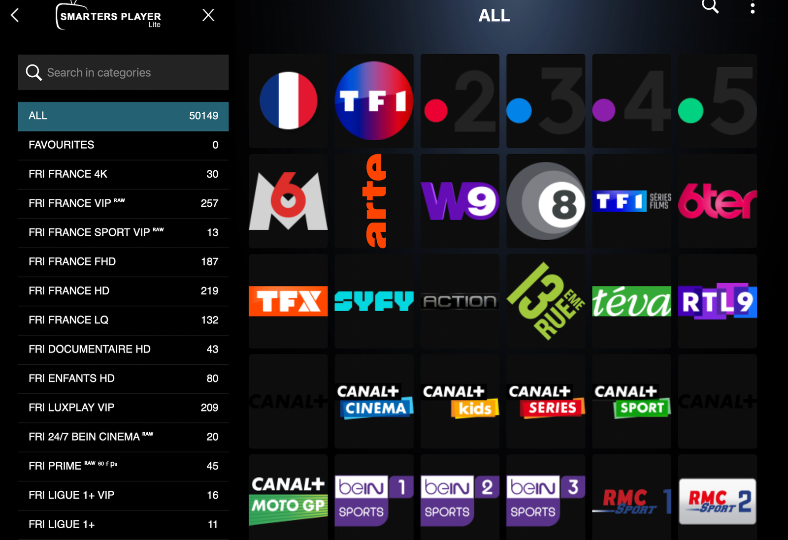 Chaînes IPTV FireviewTV : +70 000 chaînes live internationales (France, Belgique, USA, UK, Europe) en Full HD et 4K avec abonnement IPTV premium