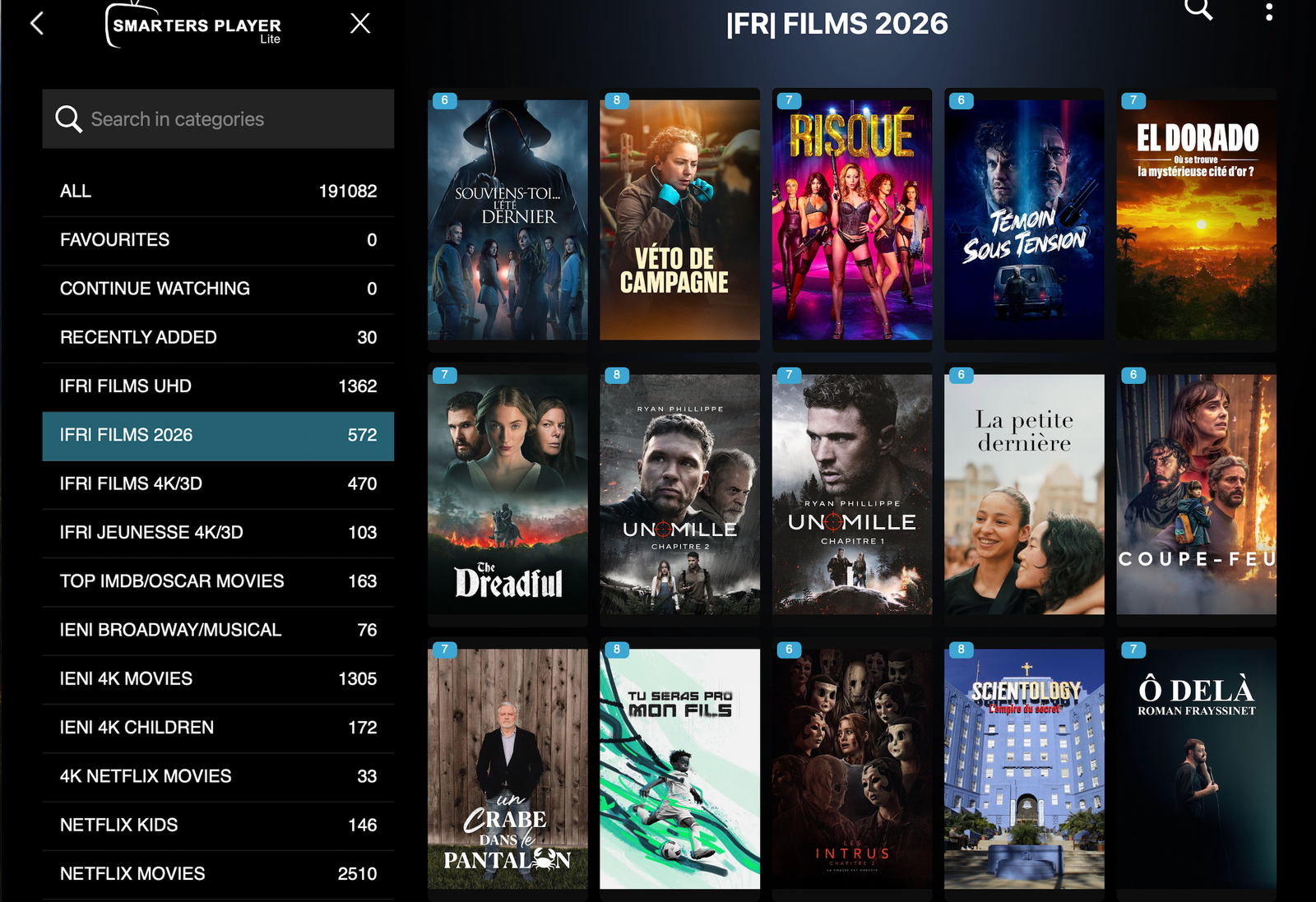 Catalogue de films IPTV FireviewTV : +200 000 films et séries en HD, Full HD et 4K disponibles dans l'abonnement IPTV premium